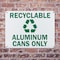 Signmission Recyclable Aluminum Cans Only with Graphic, 14 in W x Rectangle, Plastic OS-2PACK-MISC-P-1014-L-19507 - alternate 6
